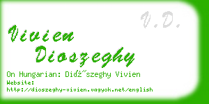 vivien dioszeghy business card